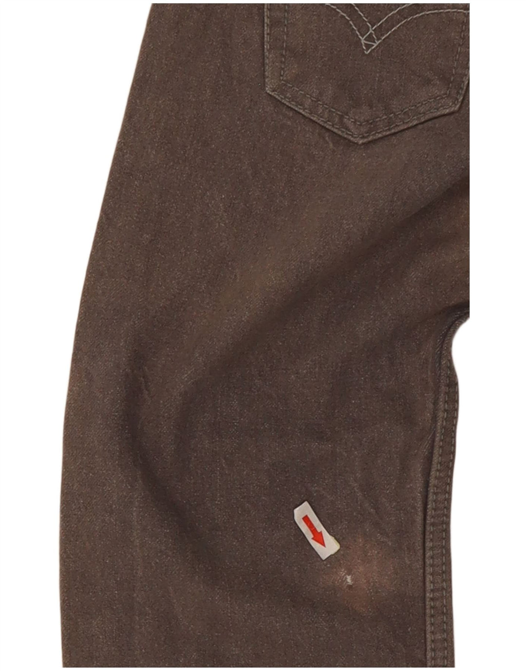 Levi's Womens 505 Regular Straight Jeans W25 L25 Grey Cotton