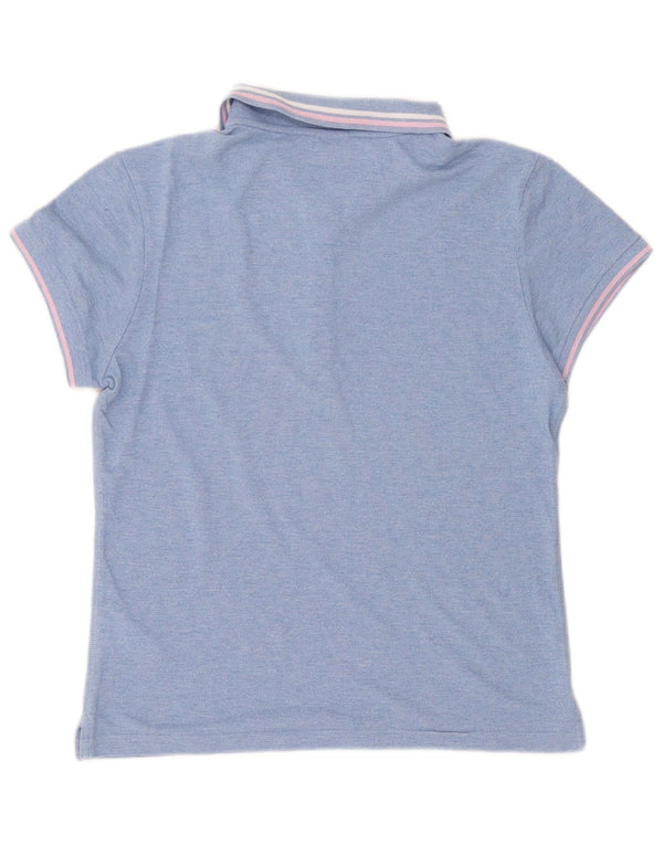 Champion Womens Heritage Fit Polo Shirt UK 18 XL Blue Cotton