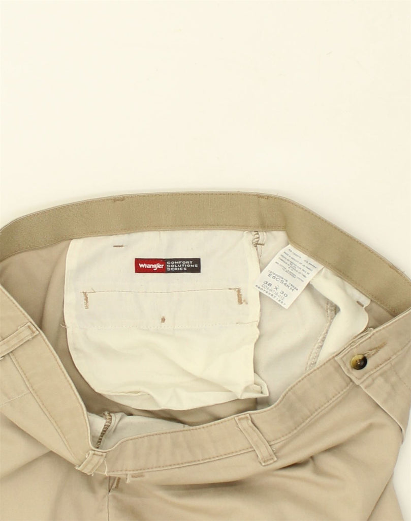 WRANGLER Mens Straight Chino Trousers W38 L30 Beige Cotton | Vintage Wrangler | Thrift | Second-Hand Wrangler | Used Clothing | Messina Hembry 