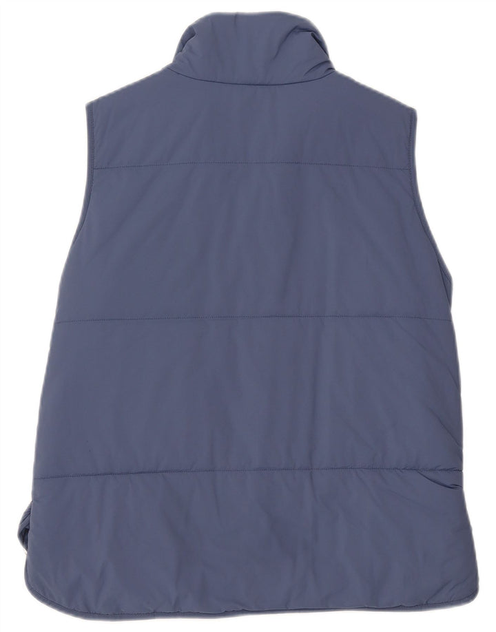 Lands End Mens Petite Padded Gilet UK 38 Medium Navy Blue Nylon
