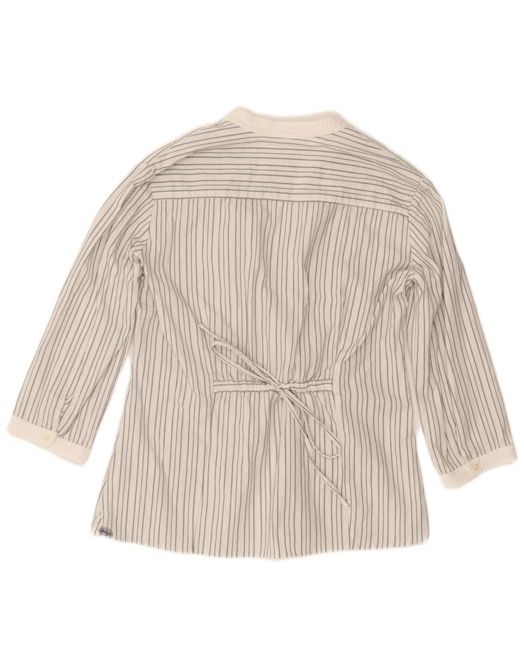 Marlboro Classics Womens 3/4 Sleeve Blouse Top EU 42 Large Grey Pinstripe