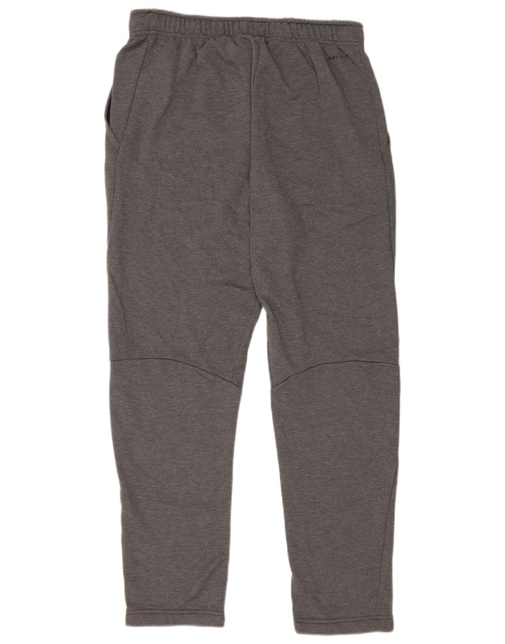 Nike Womens Dri Fit Tracksuit Trousers UK 14 Medium Grey Polyester
