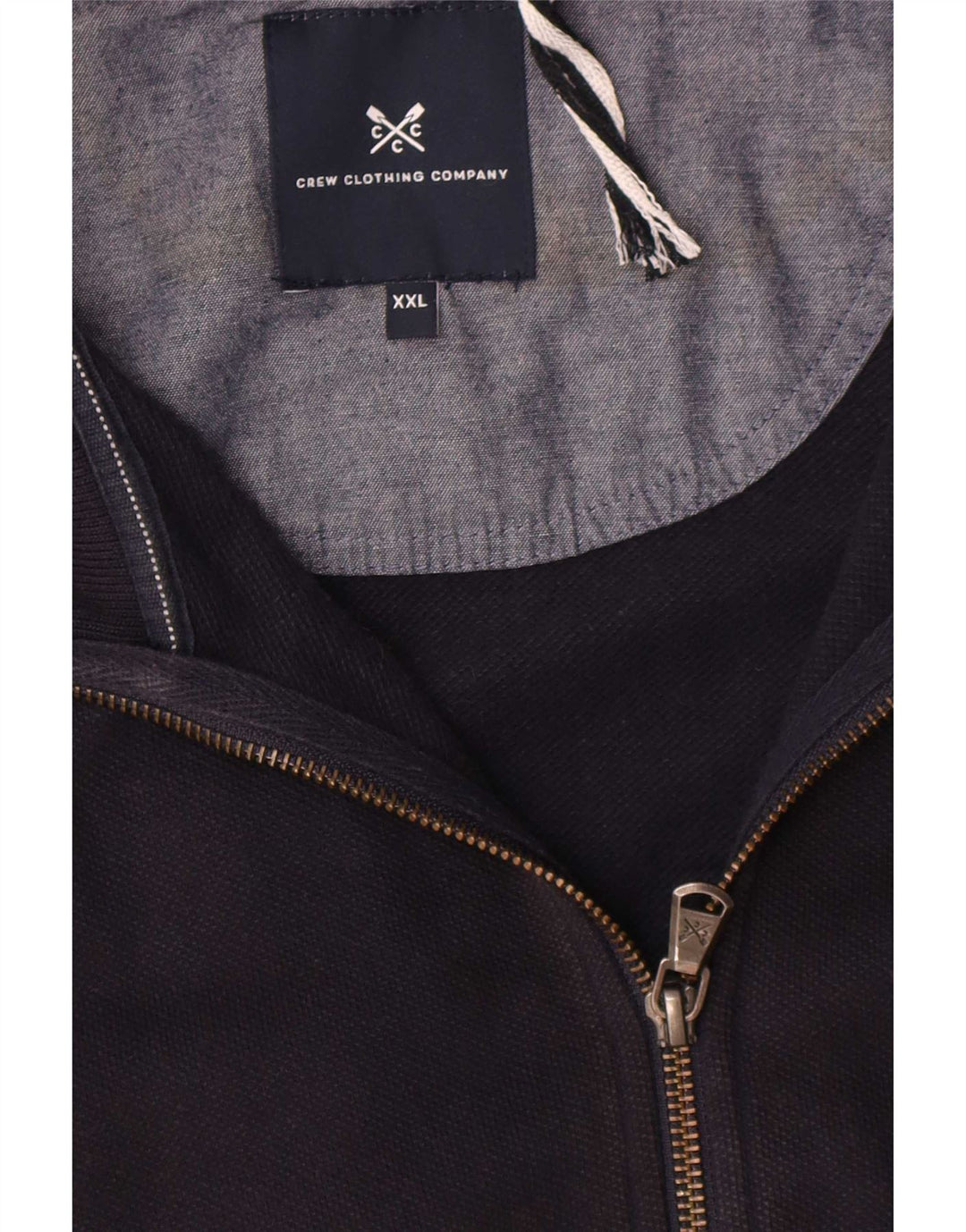 Crew Clothing Mens Tracksuit Top Jacket 2XL Navy Blue Cotton
