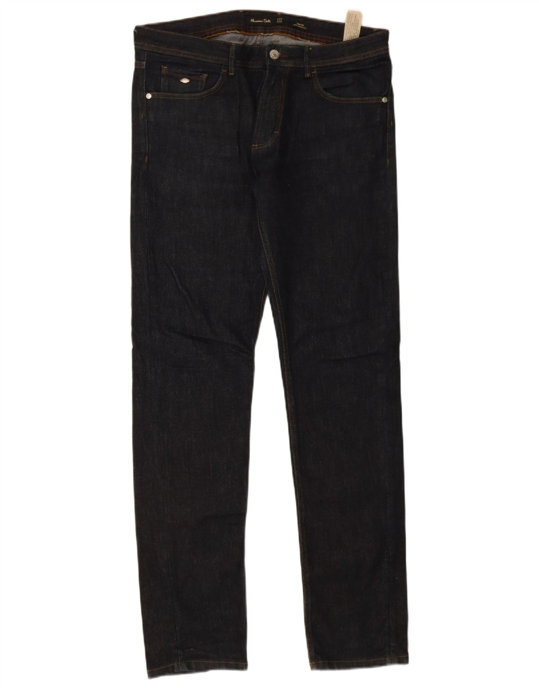 Massimo Dutti Mens Slim Jeans EU 42 Large W32 L32 Navy Blue Cotton