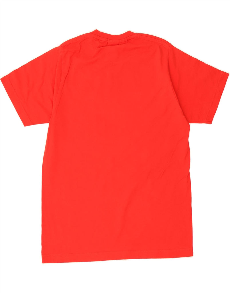 ADIDAS Boys Graphic T-Shirt Top 15-16 Years Red Vintage Adidas and Second-Hand Adidas from Messina Hembry 