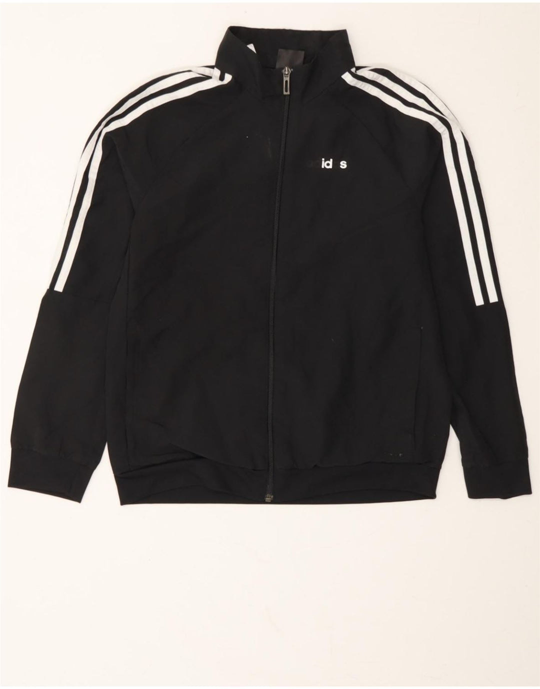 ADIDAS Boys Tracksuit Top Jacket 11-12 Years Black Polyester Vintage Adidas and Second-Hand Adidas from Messina Hembry 