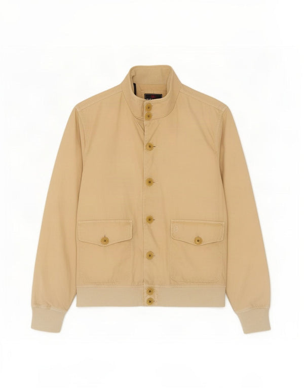 Conte of Florence Mens Bomber Jacket UK 44 2XL Beige Cotton