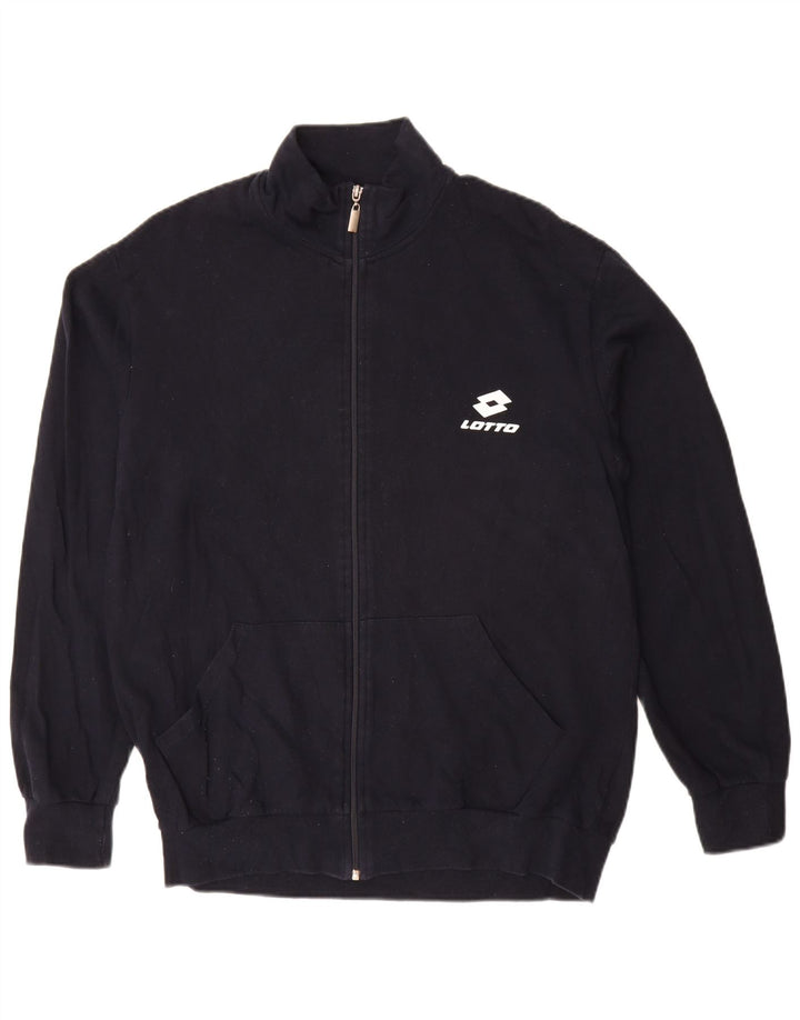 Lotto Mens Tracksuit Top Jacket XL Navy Blue Cotton