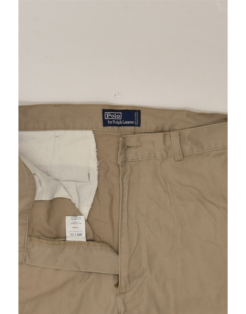 POLO RALPH LAUREN Mens Straight Chino Trousers W36 L27 Beige Cotton | Vintage Polo Ralph Lauren | Thrift | Second-Hand Polo Ralph Lauren | Used Clothing | Messina Hembry 