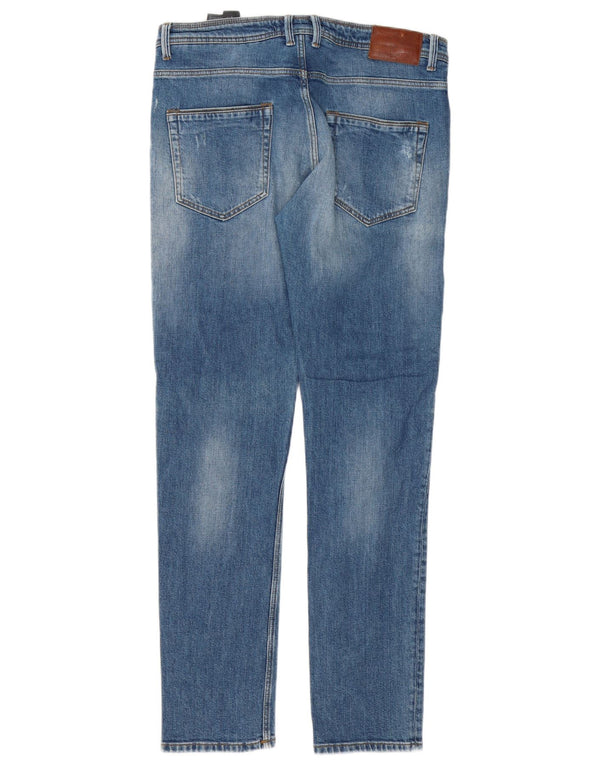 Zara Mens Slim Jeans EU 42 Large W32 L32 Blue