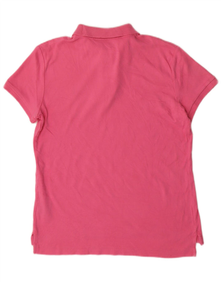 RALPH LAUREN Mens Polo Shirt Medium Pink Cotton