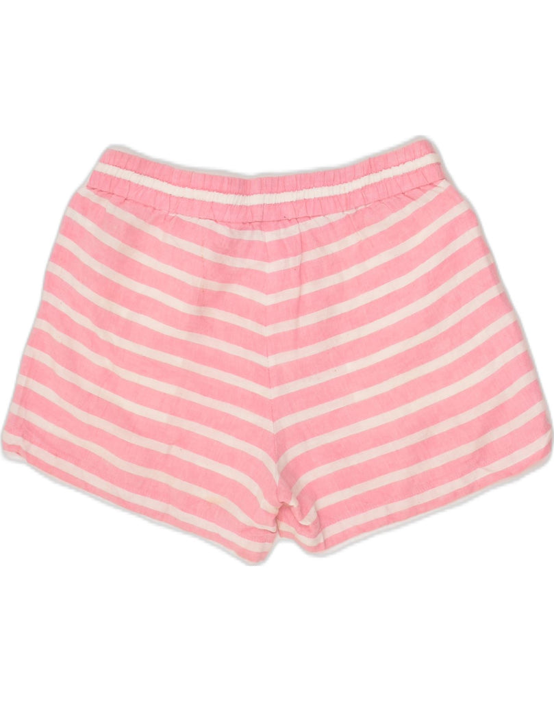 J. CREW Womens Sport Shorts US 00 2XS W28 Pink Striped Linen | Vintage J. Crew | Thrift | Second-Hand J. Crew | Used Clothing | Messina Hembry 