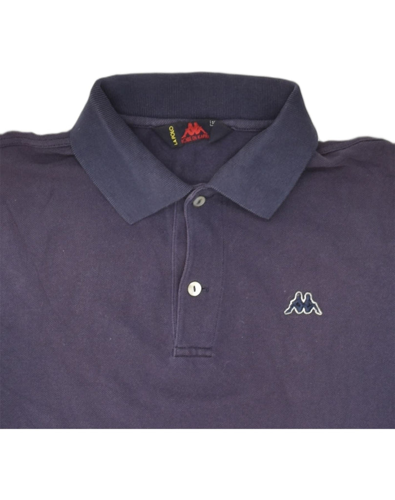 KAPPA Mens Polo Shirt Small Navy Blue Cotton | Vintage Kappa | Thrift | Second-Hand Kappa | Used Clothing | Messina Hembry 