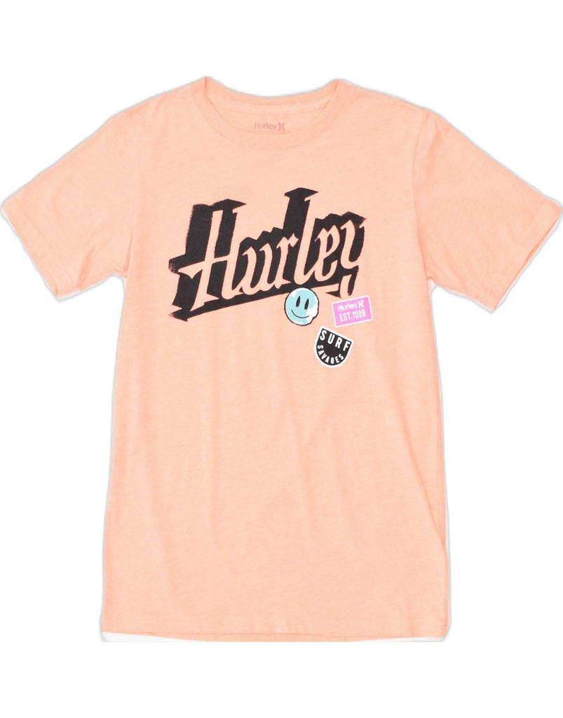 HURLEY Girls Graphic T-Shirt Top 12-13 Years large Pink Cotton | Vintage | Thrift | Second-Hand | Used Clothing | Messina Hembry 