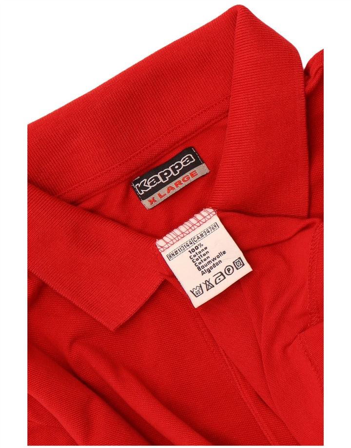 Kappa Mens Polo Shirt XL Red Cotton