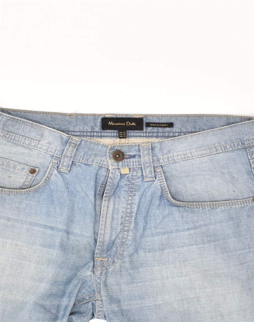 MASSIMO DUTTI Womens Denim Bermuda Shorts W30 Medium Blue Cotton | Vintage Massimo Dutti | Thrift | Second-Hand Massimo Dutti | Used Clothing | Messina Hembry 