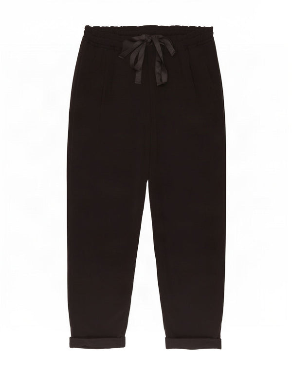 Zara Womens Loose Fit Cropped Trousers Medium W28 L25 Black