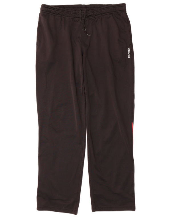 Reebok Mens Tracksuit Trousers Large Black Polyester