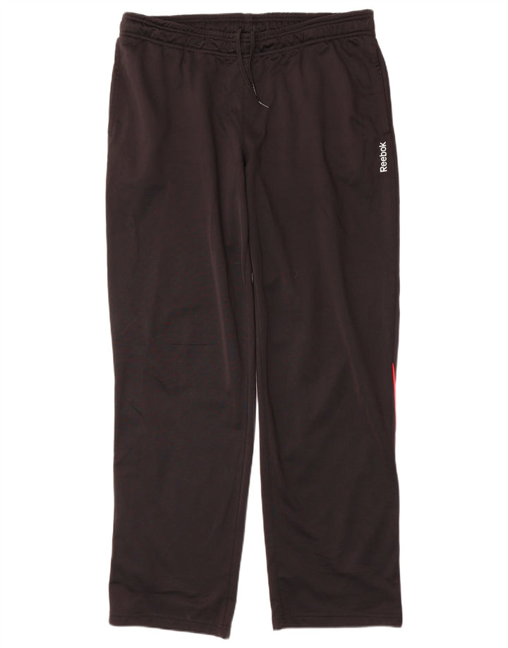 Reebok Mens Tracksuit Trousers Large Black Polyester