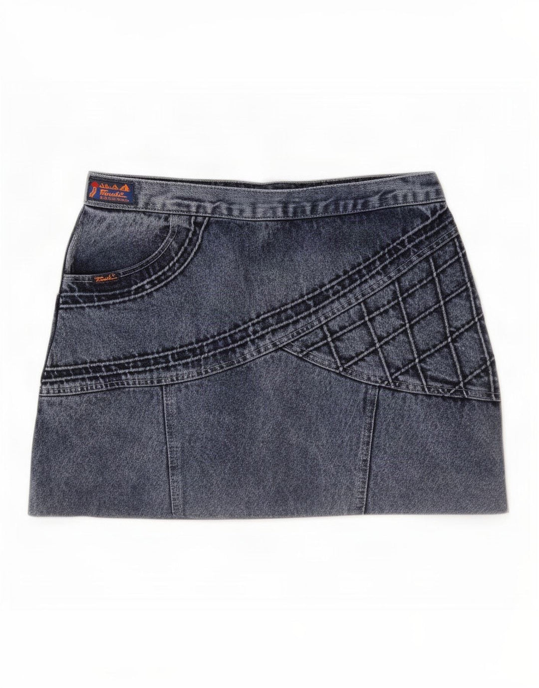 Vintage Womens Mini Denim Skirt IT 44 Medium W30 Blue Cotton