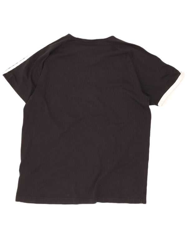 Adidas Mens Short Sleeve Regular Fit T-Shirt Top XL Black Cotton