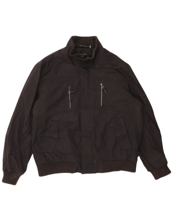 CALVIN KLEIN Mens Bomber Jacket UK 40 Large Black Polyester