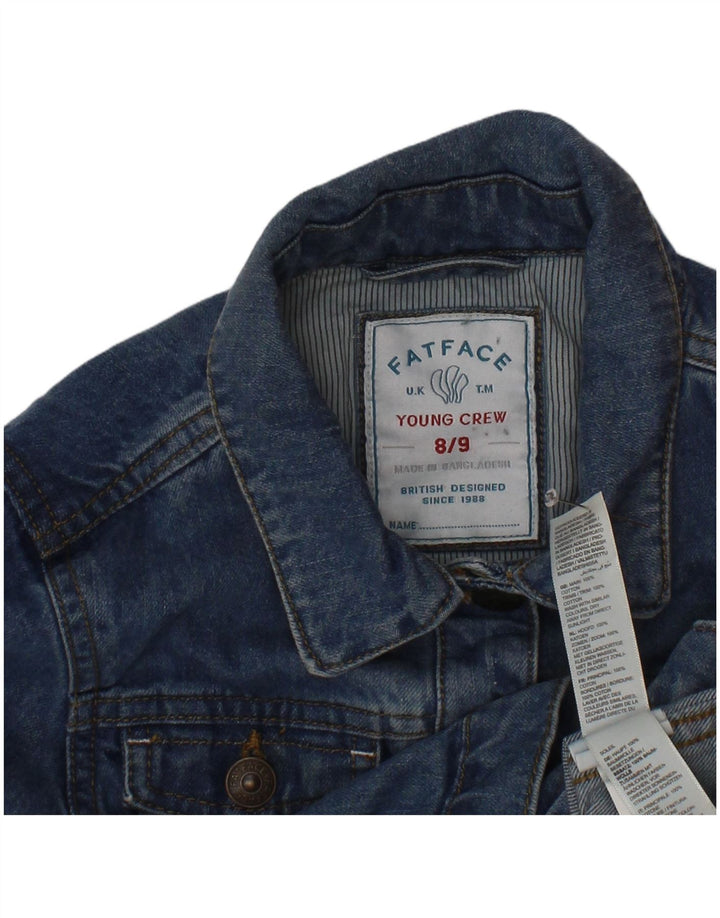 Fat Face Girls Denim Jacket 8-9 Years Blue Cotton