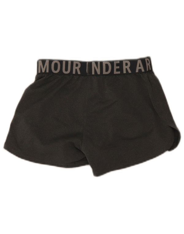 Under Armour Girls Heat Gear Graphic Sport Shorts 9-10 Years Medium Grey