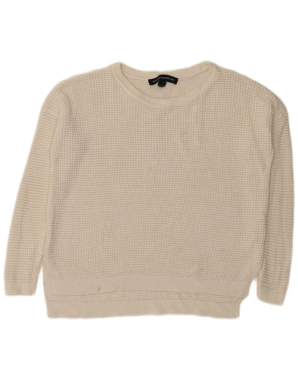 French Connection Womens Boat Neck Jumper Sweater UK 10 Small White