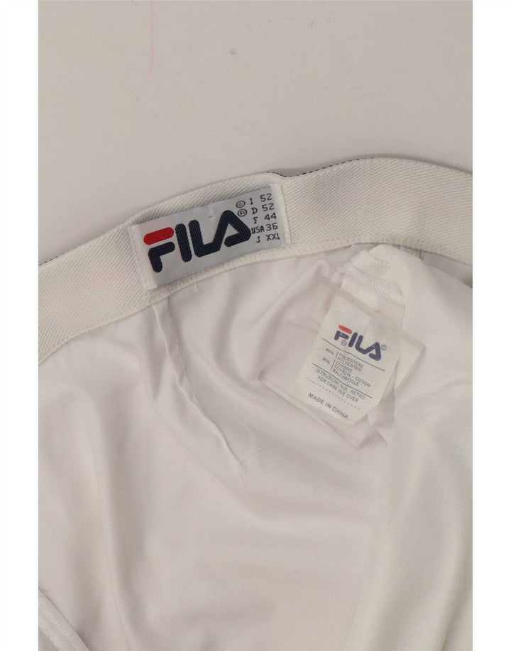 Fila Mens Pegged Chino Shorts IT 52 XL W38 White Colourblock Polyester