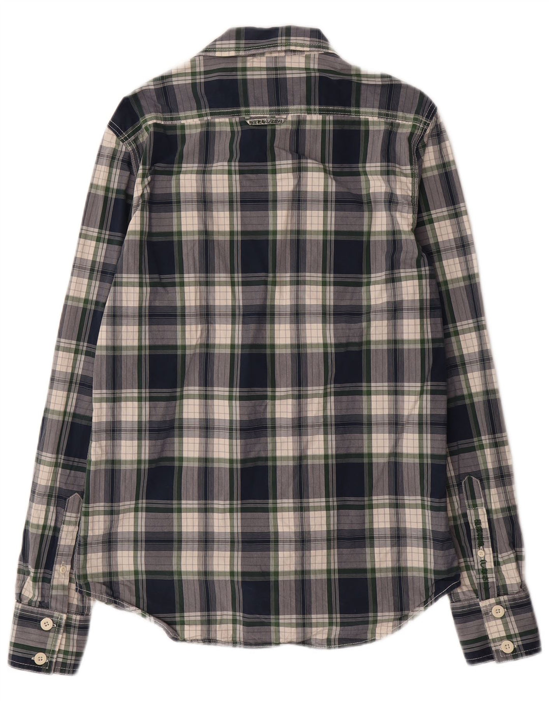 SUPERDRY Mens Shirt Large Navy Blue Check Cotton