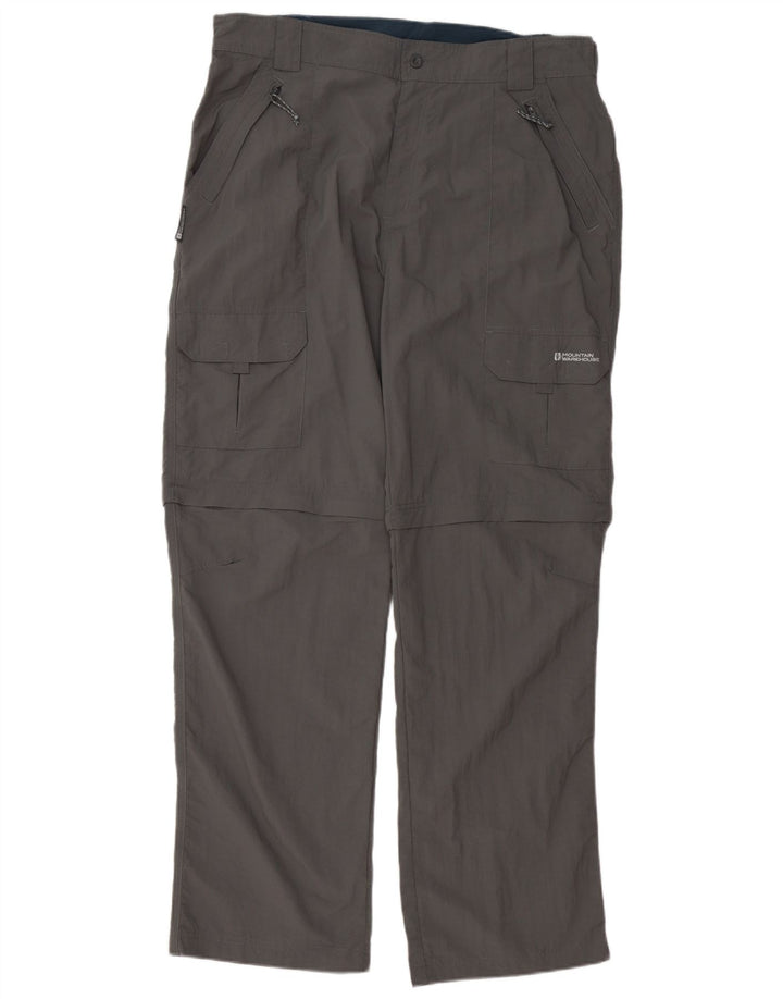 Mountain Warehouse Mens Straight Cargo Trousers W38 L34 Grey Nylon