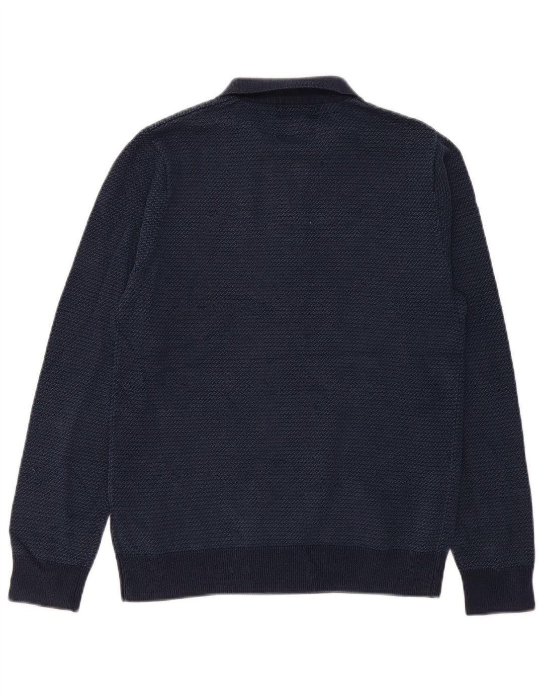 Marks & Spencer Mens Tailored Fit Polo Neck Jumper Sweater Small Navy Blue