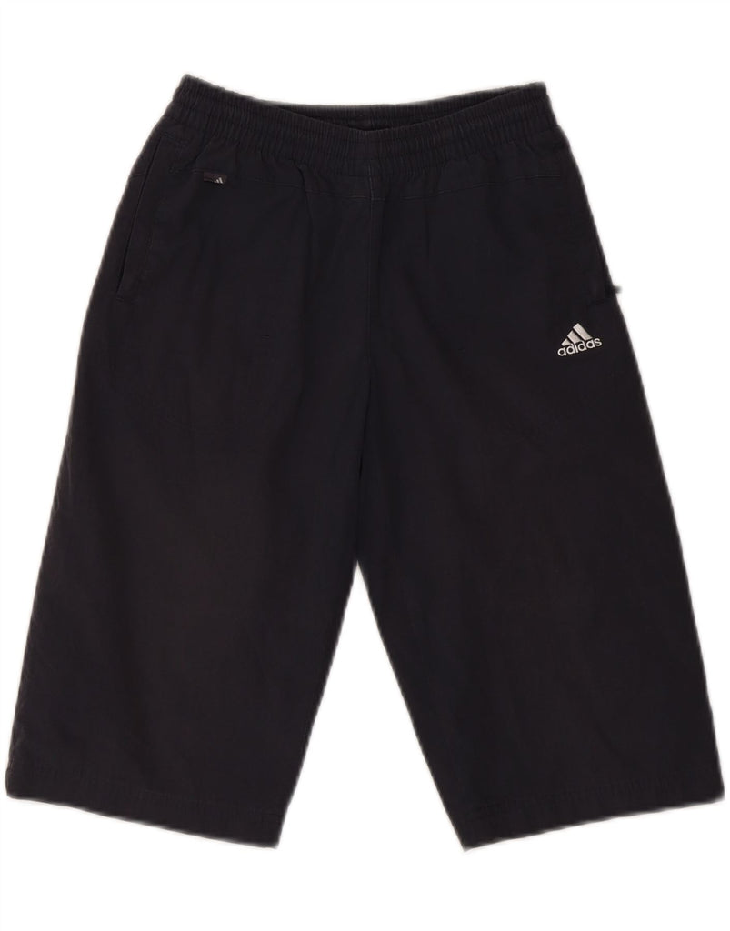 ADIDAS Boys Sport Shorts 9-10 Years  Navy Blue Polyester Vintage Adidas and Second-Hand Adidas from Messina Hembry 