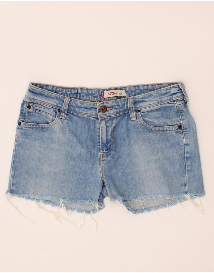 LEVI'S Womens 572 Denim Shorts W32 Large Blue Vintage Levi's and Second-Hand Levi's from Messina Hembry 
