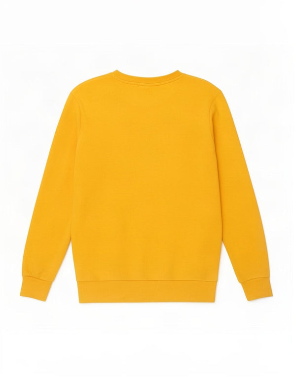 Zara Mens Sweatshirt Jumper Medium Yellow Cotton