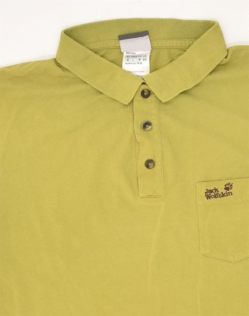 JACK WOLFSKIN Mens Polo Shirt Medium Green Cotton | Vintage Jack Wolfskin | Thrift | Second-Hand Jack Wolfskin | Used Clothing | Messina Hembry 