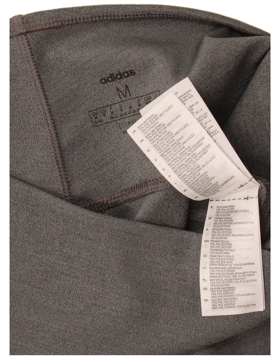 Adidas Womens Climalite Leggings UK 12/14 Medium Grey Polyester