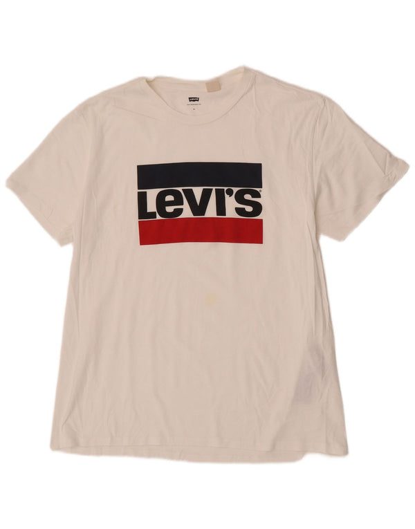 Levi's Mens Graphic T-Shirt Top XL White Cotton