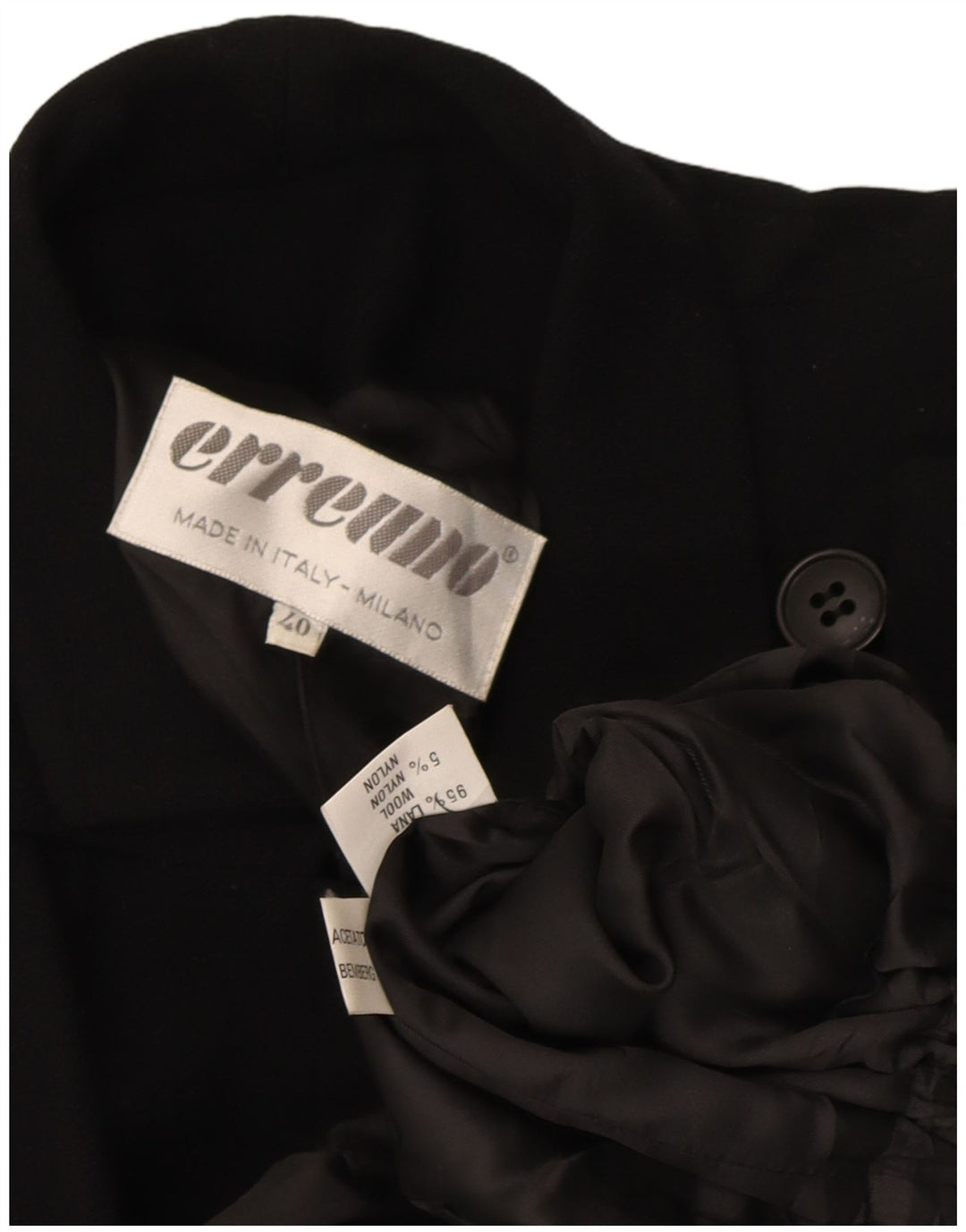 Erreuno Womens Blazer Jacket EU 40 Medium Black Wool