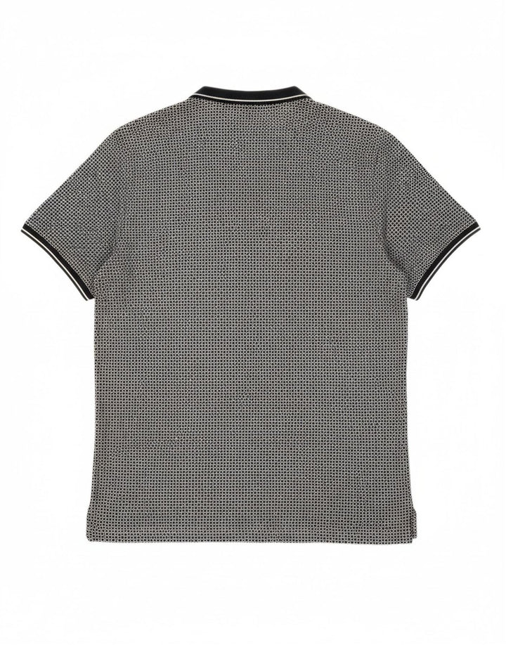 TED BAKER Mens T-Shirt Top Size 3 Medium Black Geometric Cotton