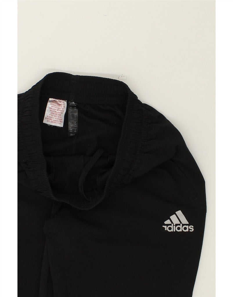 ADIDAS Boys Tracksuit Trousers 11-12 Years Black Polyester | Vintage Adidas | Thrift | Second-Hand Adidas | Used Clothing | Messina Hembry 