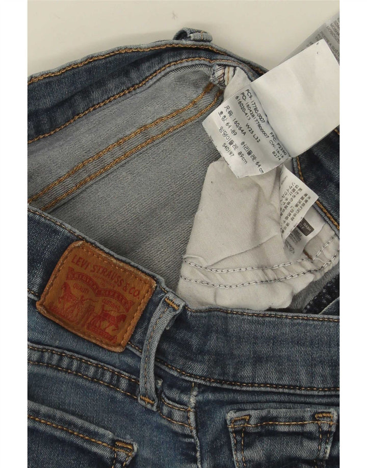 Levi's Womens Super Skinny Jeans W25 L32 Blue Cotton