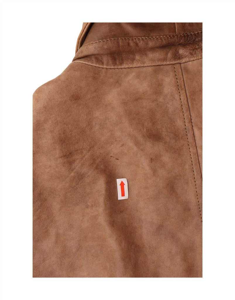 MAX Womens Leather Jacket UK 16 Large Brown Leather Vintage Max and Second-Hand Max from Messina Hembry 