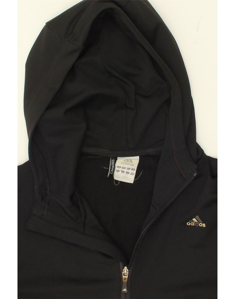 ADIDAS Womens Clima 365 Zip Hoodie Sweater UK 16 Large Black Polyester Vintage Adidas and Second-Hand Adidas from Messina Hembry 