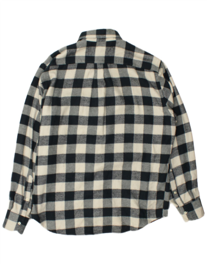 Balmoral Mens Flannel Shirt Size 45 18 2XL Green Gingham