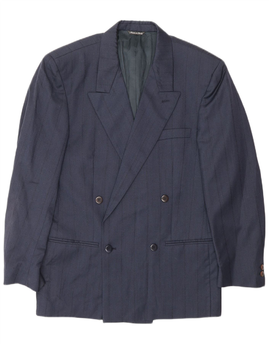 GIANNI VERSACE Mens 2 Piece Suit UK 40 Large W30 L30 Navy Blue Classic