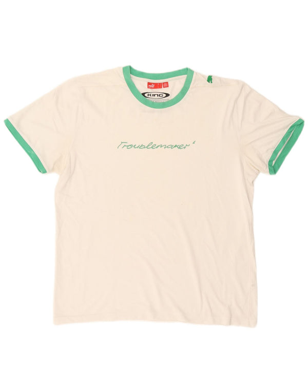 Puma Mens Graphic T-Shirt Top Large White