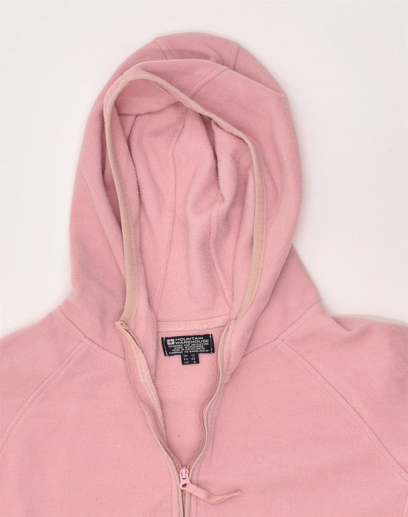 MOUNTAIN WAREHOUSE Womens Hooded Fleece Jumper UK 12 Medium Pink Polyester | Vintage Mountain Warehouse | Thrift | Second-Hand Mountain Warehouse | Used Clothing | Messina Hembry 