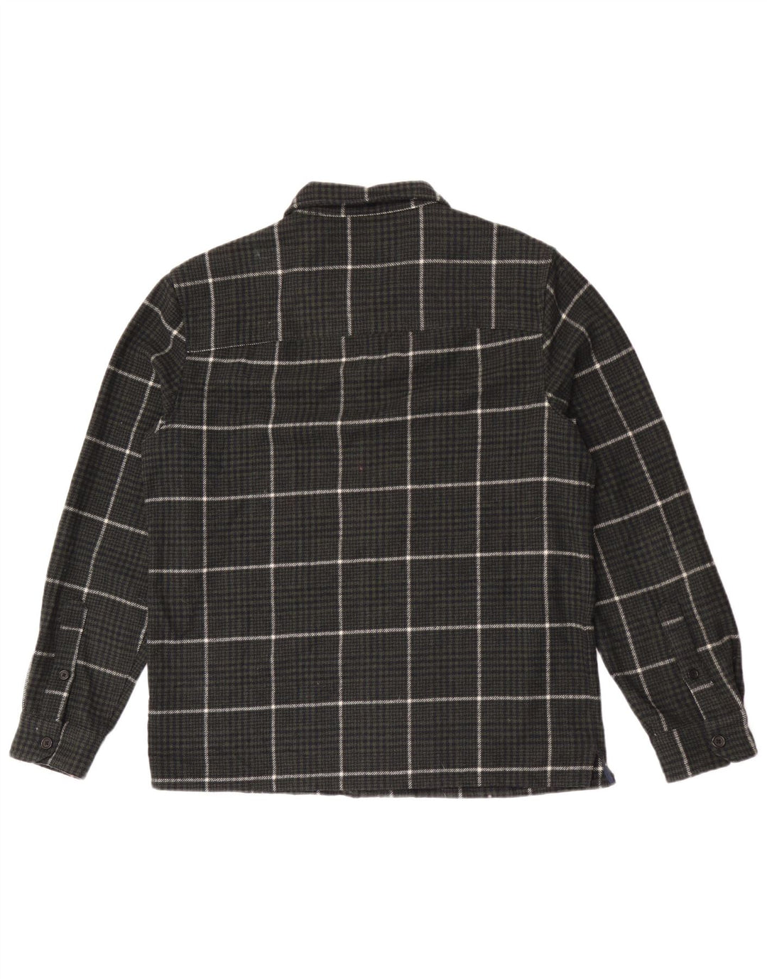Farah Mens Overshirt Flannel Shirt Large Khaki Check Wool